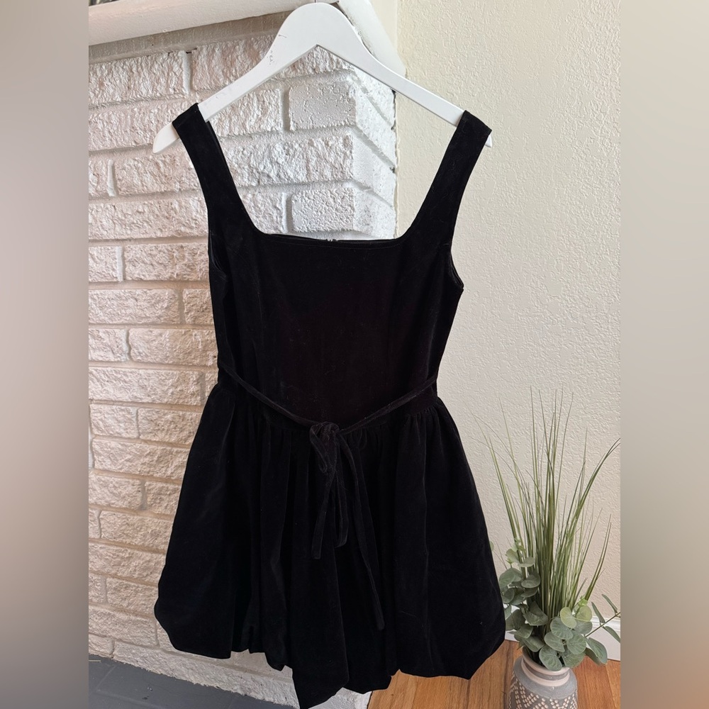 NWOT Cider Velvet Black Mini Bubble Dress
